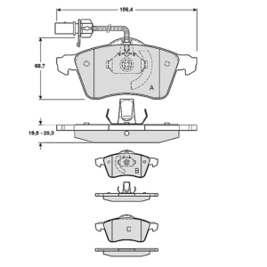 Колодки гальмівні дискові передні VW T4 (S BD S076) (вир-во STARLINE)